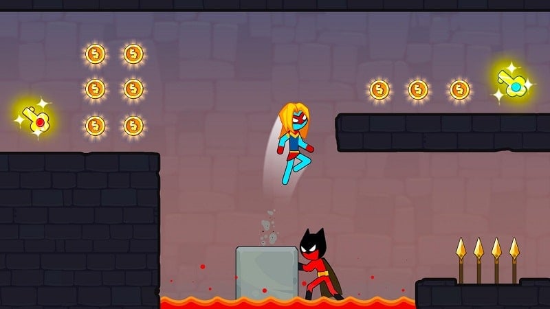 Stickman Red boy and Blue girl mod free