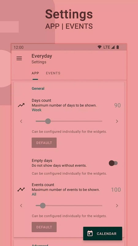 Everyday Calendar Widget free