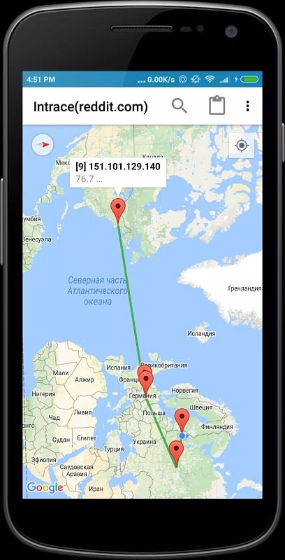 Intrace Visual Traceroute mod