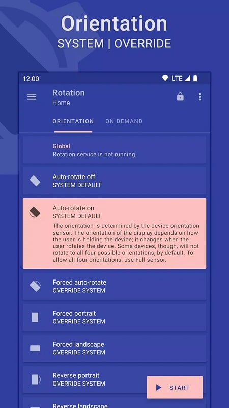 Rotation Orientation Manager mod