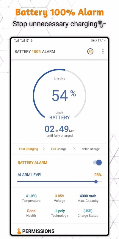 Battery 100 Alarm mod