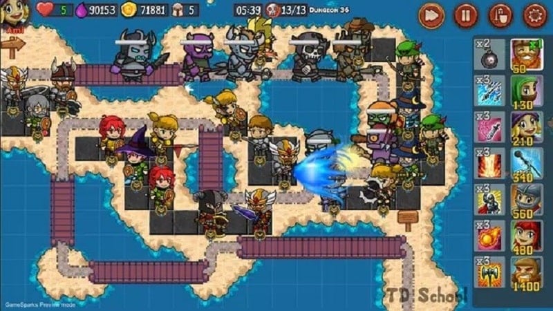 Tower Defense School TD Campaign mod