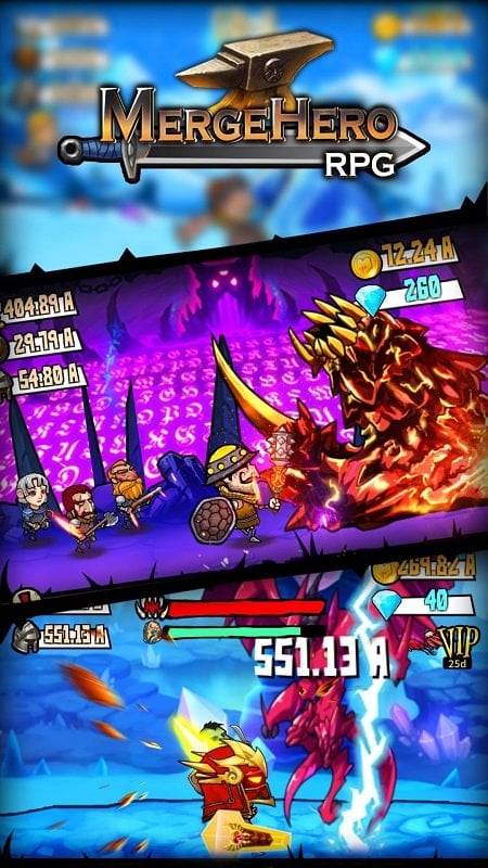 Idle games RPG Merge hero mod apk