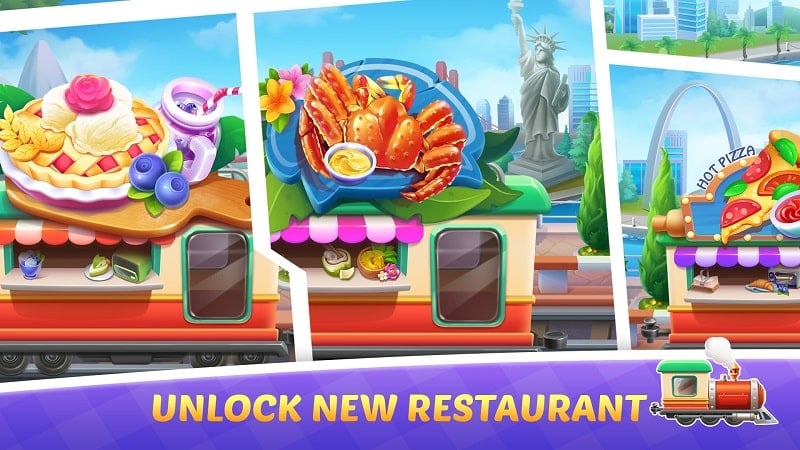 Cooking Train Food Games mod android