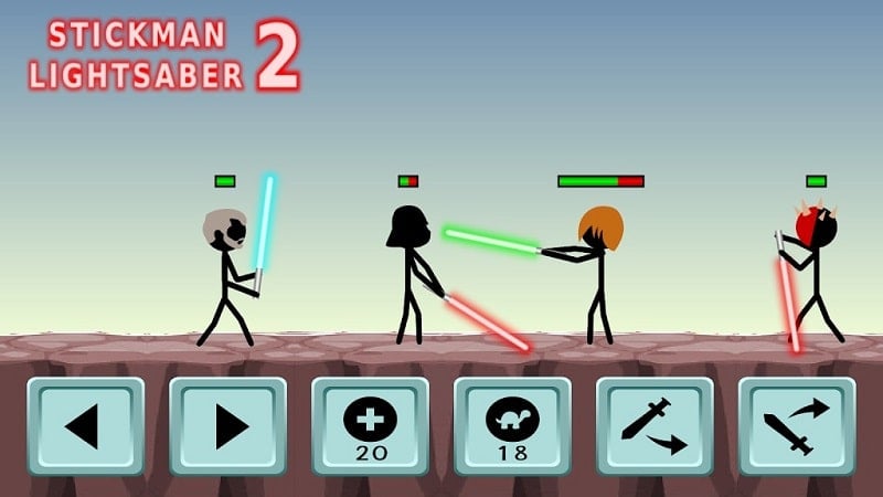 Stickman Lightsaber Warriors 2 mod pak