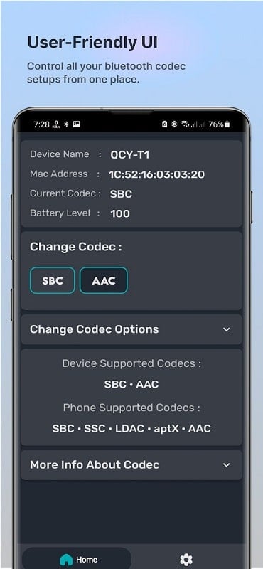 Bluetooth Codec Changer mod 