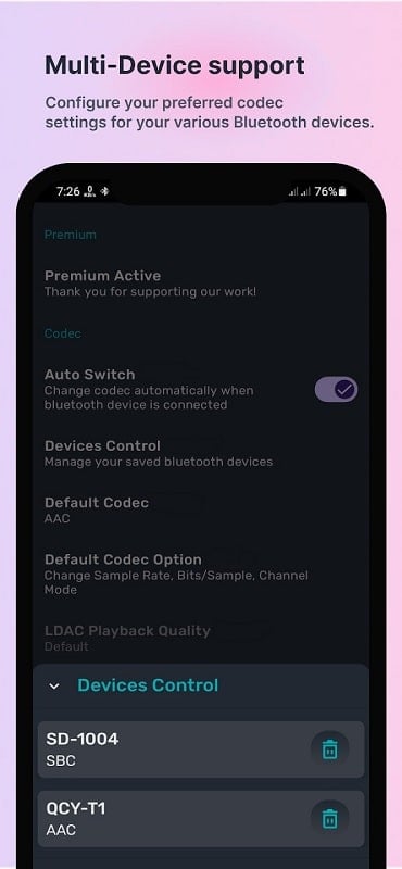 Bluetooth Codec Changer mod apk 