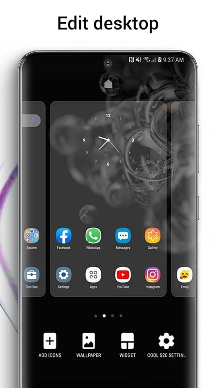 Cool S20 Launcher Galaxy OneUI mod android free 