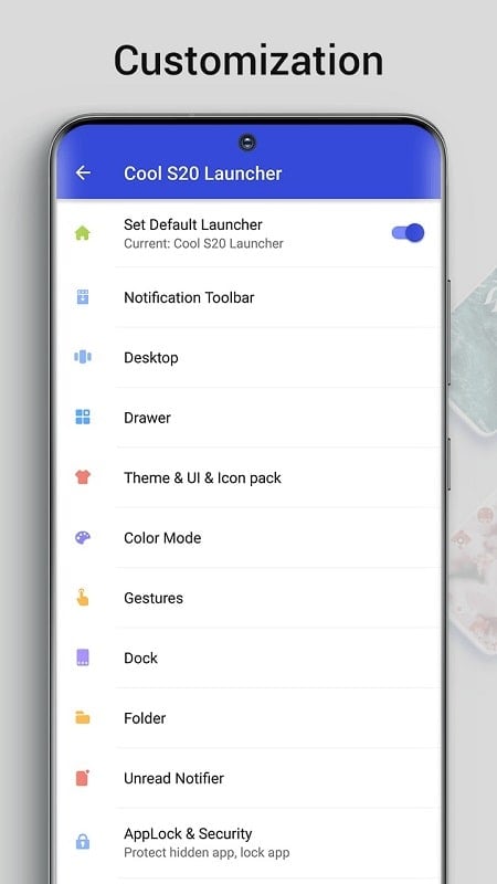 Cool S20 Launcher Galaxy OneUI mod apk free 