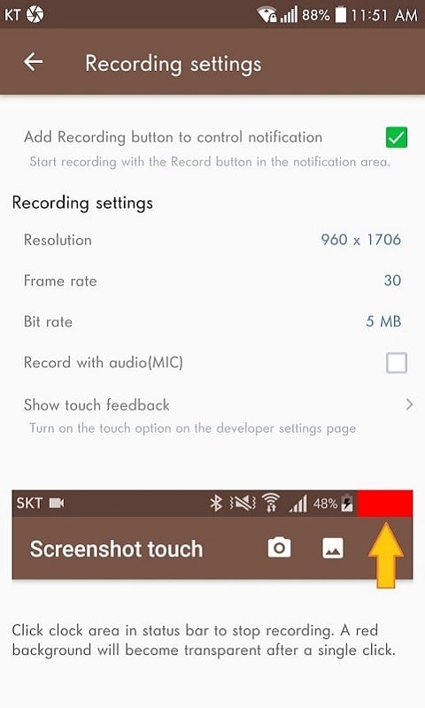 Screenshot touch mod apk free 