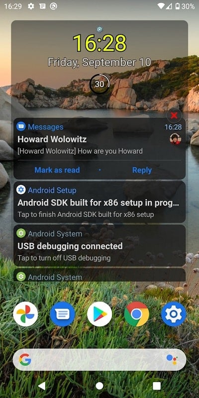 Notification Widget mod