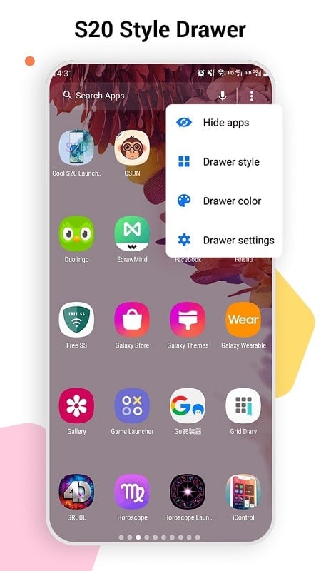 SO S20 Launcher for Galaxy S mod free