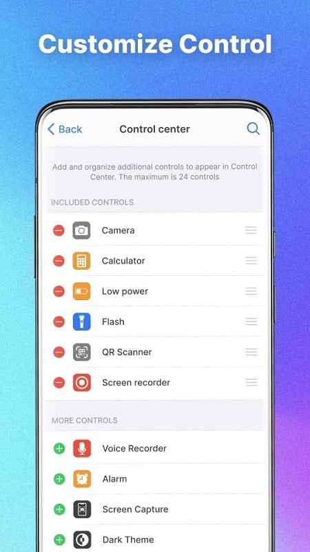 Control Center mod 