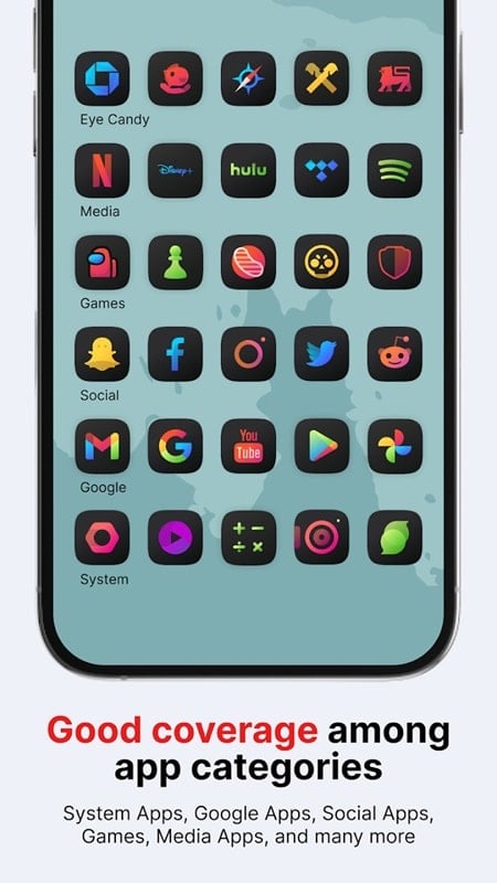 Athena Dark Icon Pack mod android