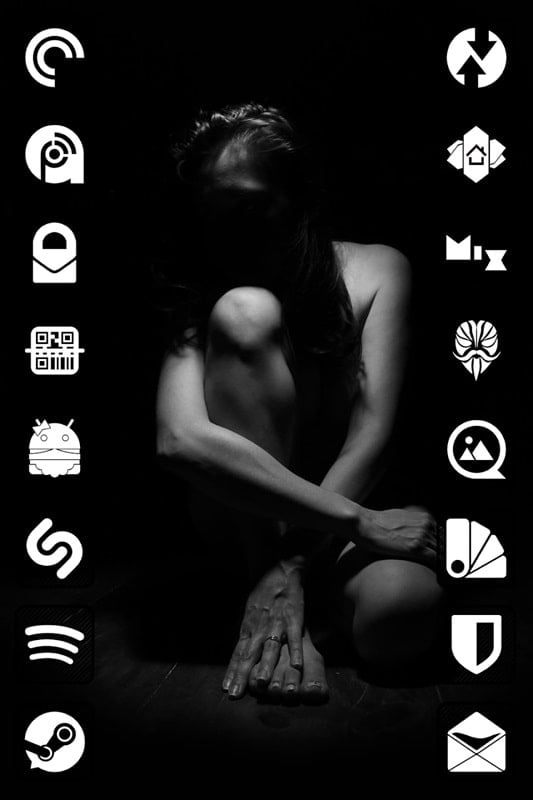 Raya Black Icon Pack mod