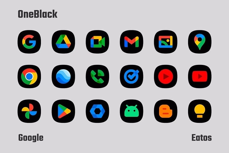 OneBlack Icon Pack mod