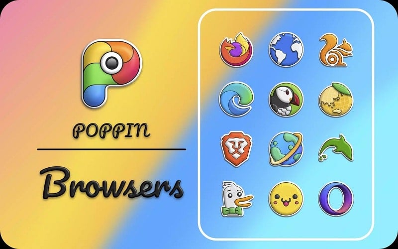 Poppin icon pack mod apk