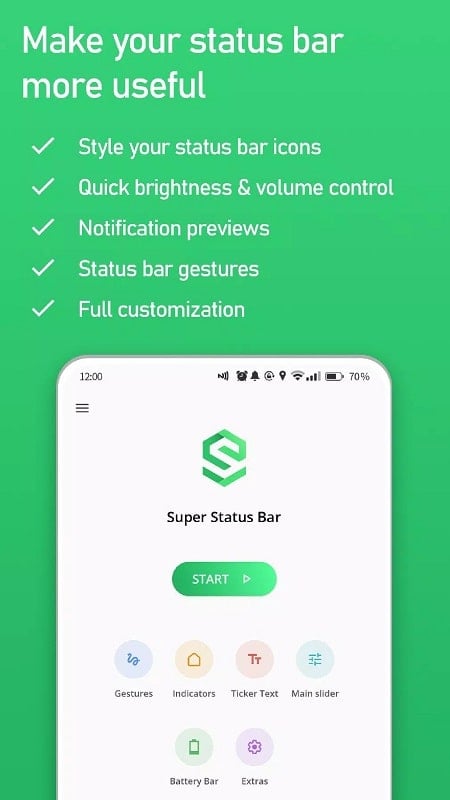 Super Status Bar mod