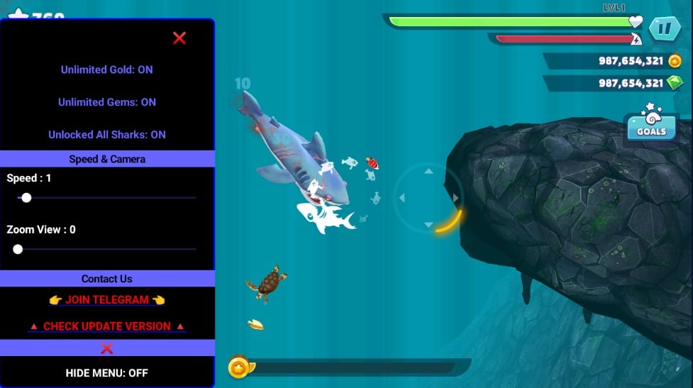 Hungry Shark Evolution mod menu