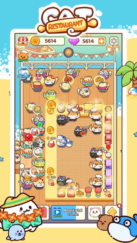 Cat Restaurant Food Bar Story mod