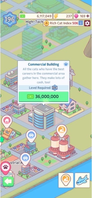 Create the world's largest academy in Cat Ninja School: idle Tycoon MOD APK