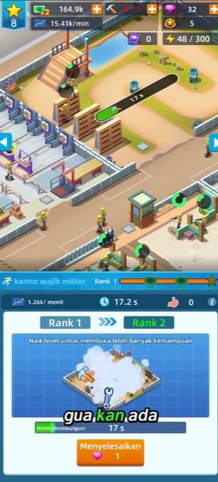 Upgrade training rooms for soldiers in Army Tycoon MOD APK