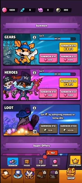 Participate in lucky spin events to own powerful heroes in Bounty Bash MOD APK