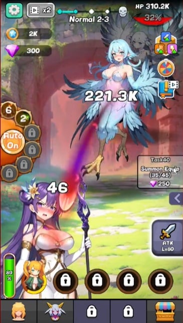 Những cuộc chiến giữa nữ anh hùng và nữ quái vật trong Monster Girl Legend MOD APK