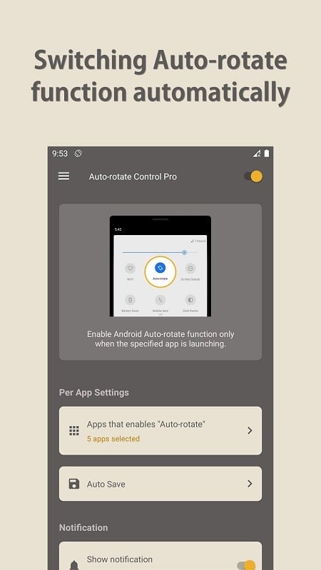 Auto rotate Control Pro mod apk