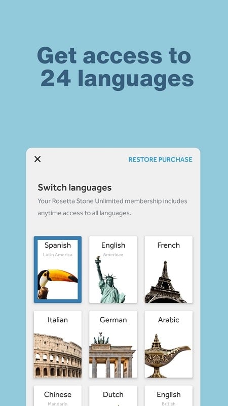 Rosetta Stone Learn Languages mod apk