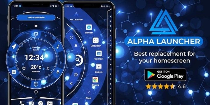 Alpha Hybrid Launcher 4D theme-