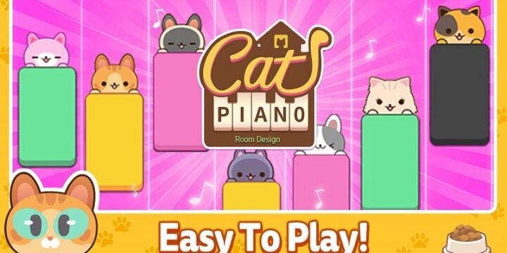 Piano Cat Tiles - Room Design